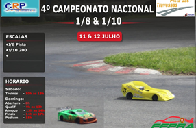 4ª Prova do Campeonato Nacional de 1/10 200 e 1/8 Pista